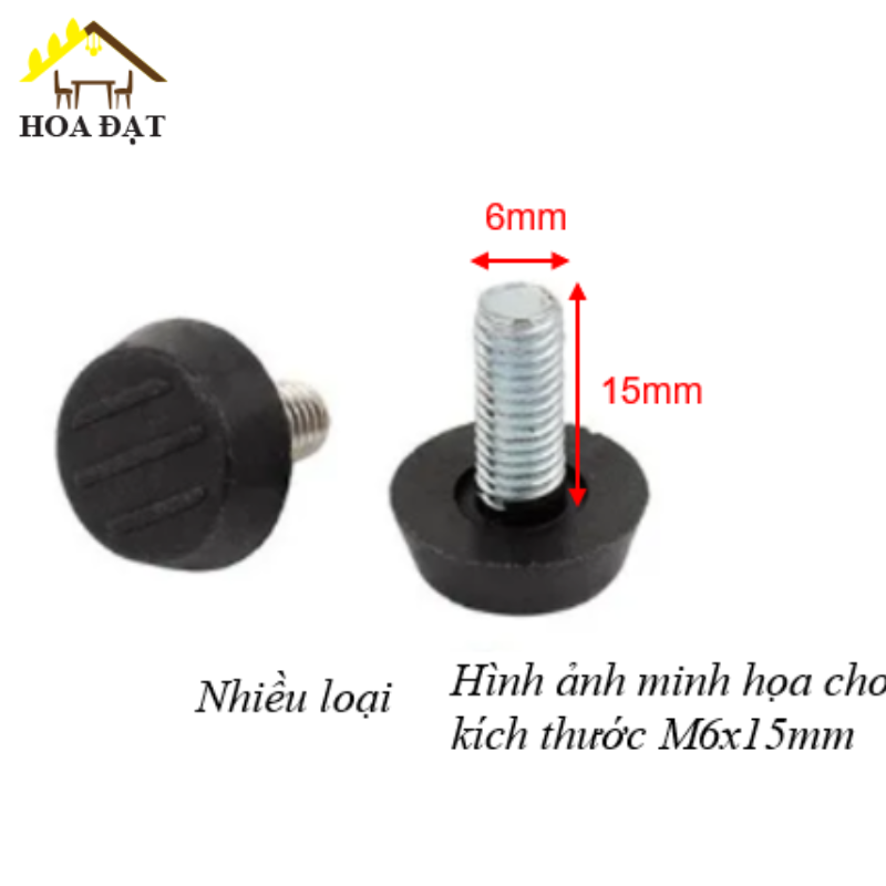 Chỉnh chân bàn 3 vạch M6, M8 hệ inch TA825B3-TA825B3