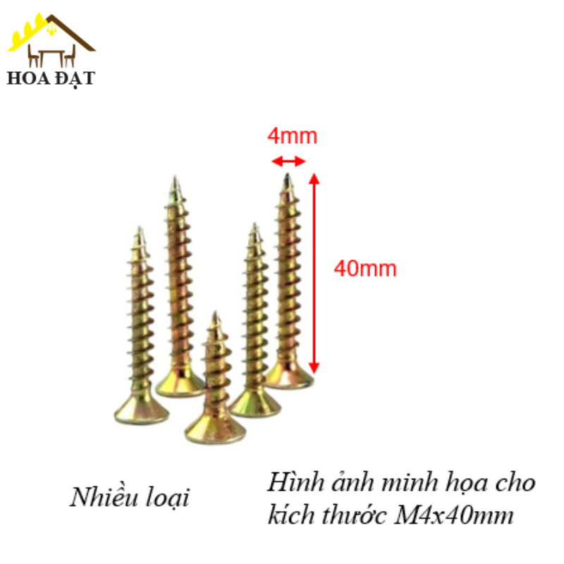 Vít đầu bằng răng nhuyễn M3, M4, bảy màu