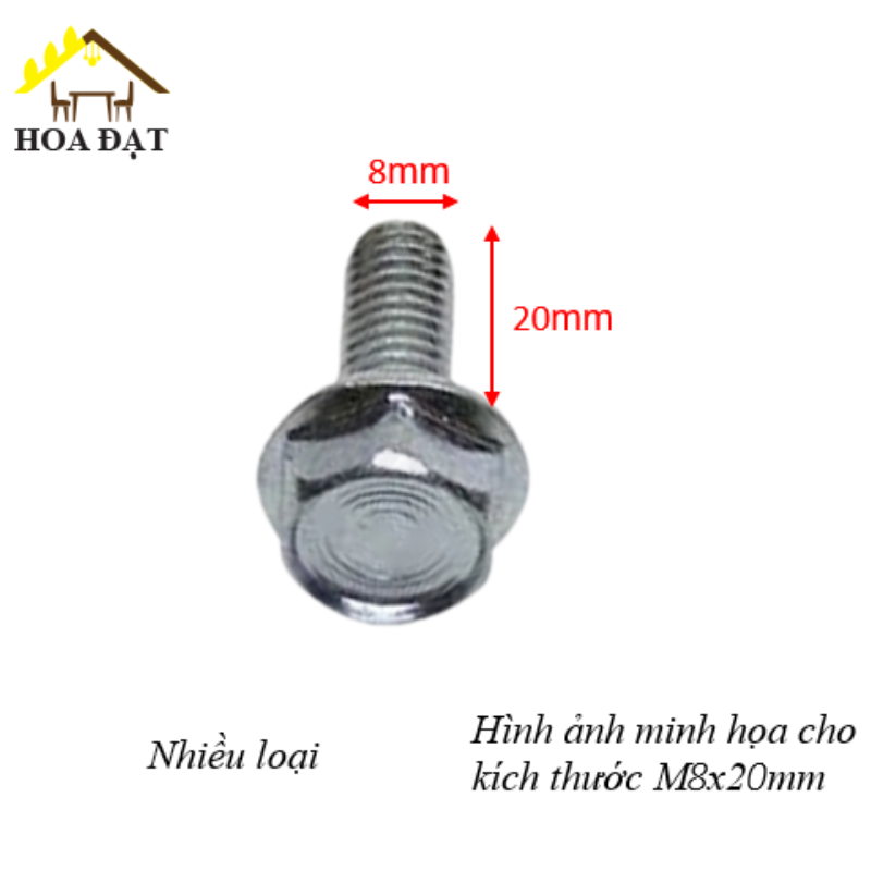 Bulong đầu bông M8, màu trắng-BHO860W30-HDSB267