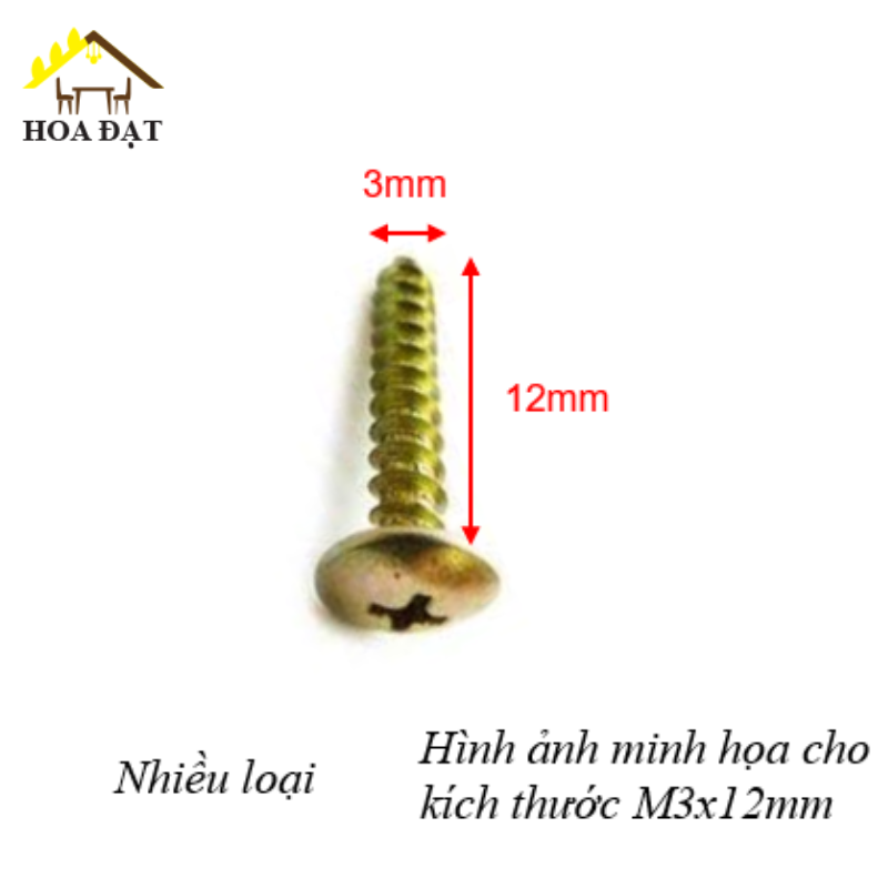 Vít 3x7mm đầu tròn bảy màu - ZS37Z23