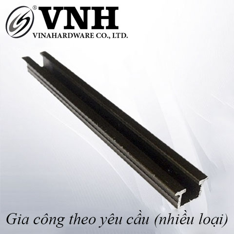 Thanh trượt nhôm cửa lùa rãnh đặt dưới