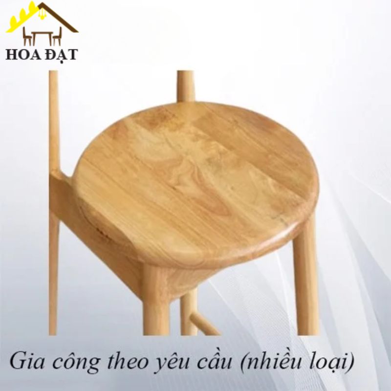 Mặt ghế ván cao su tròn, bo cạnh, phủ bóng PU - VNH280PU