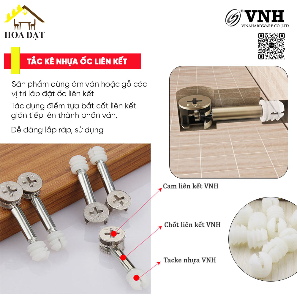 Tắc kê nhựa ốc liên kết M6x11 VNH WG611-WG611