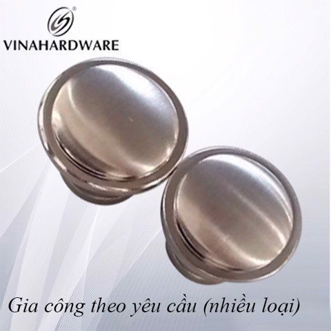 Núm tủ màu nikel xước phi 33mm cao 27mm HD3327N