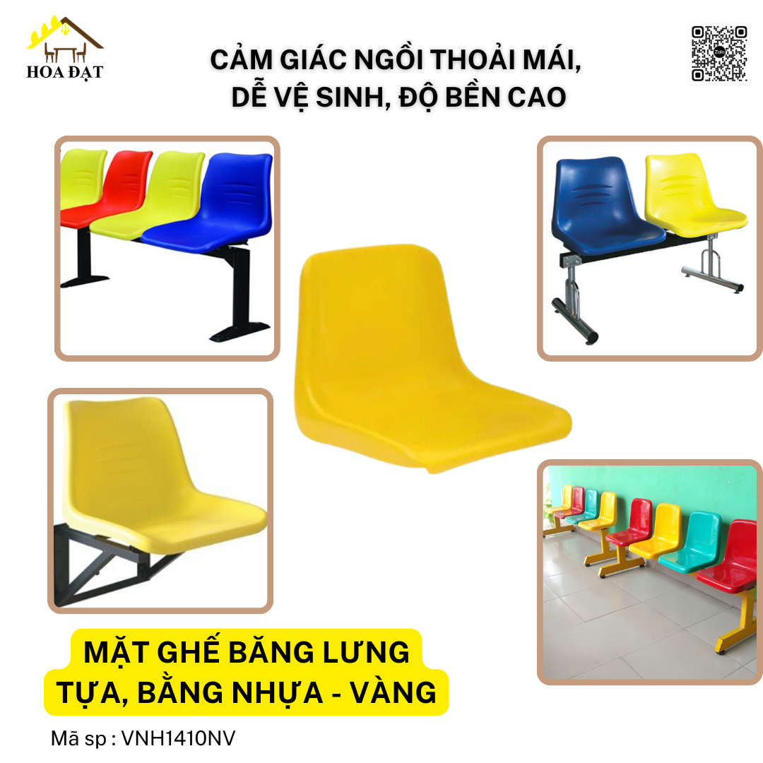 Mặt ghế băng lưng tựa, bằng nhựa - VNH1410NC