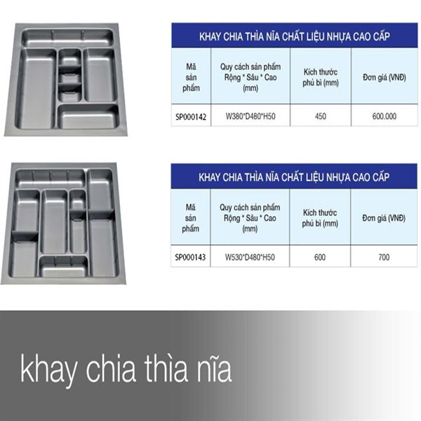 Khay để chia thìa muổng nĩa nhựa cao cấp rộng 900mm VNR000146-VNR000146