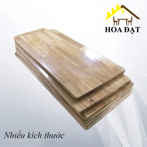 Mặt bàn quán ăn 800x1200mm gỗ cao su tự nhiên phủ PU bóng - VNH120017PU