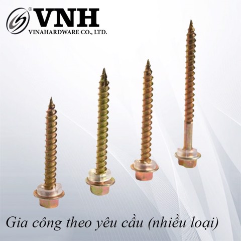 Vít bắn tôn gỗ M6, bảy màu