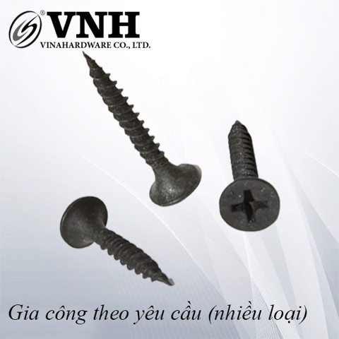 Vít gỗ đầu bằng ren nhuyễn M3.5, màu đen