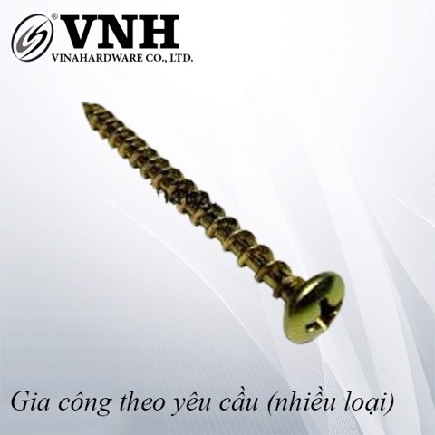 Vít gỗ đầu dù răng thưa M4, bảy màu