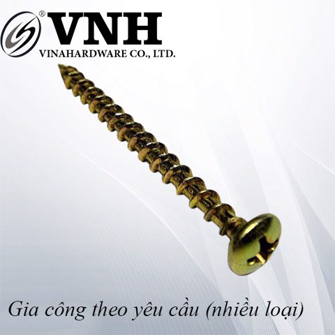 Vít gỗ đầu dù răng nhuyễn M4, bảy màu