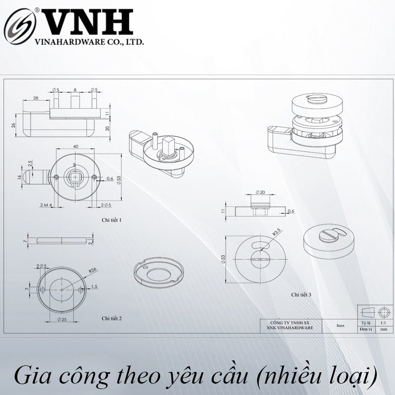 Khóa gạt gài cửa vách ngăn toilet nhà vệ sinh VNH000188