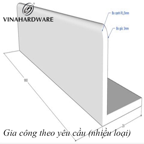 Thanh la 20x20x980mm, VNH2020980-VNH2020980