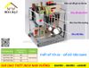 Giá dao thớt inox nan vuông Vinahardware, ray giảm chấn 300mm, 350mm, 450mm - VNH167R350V