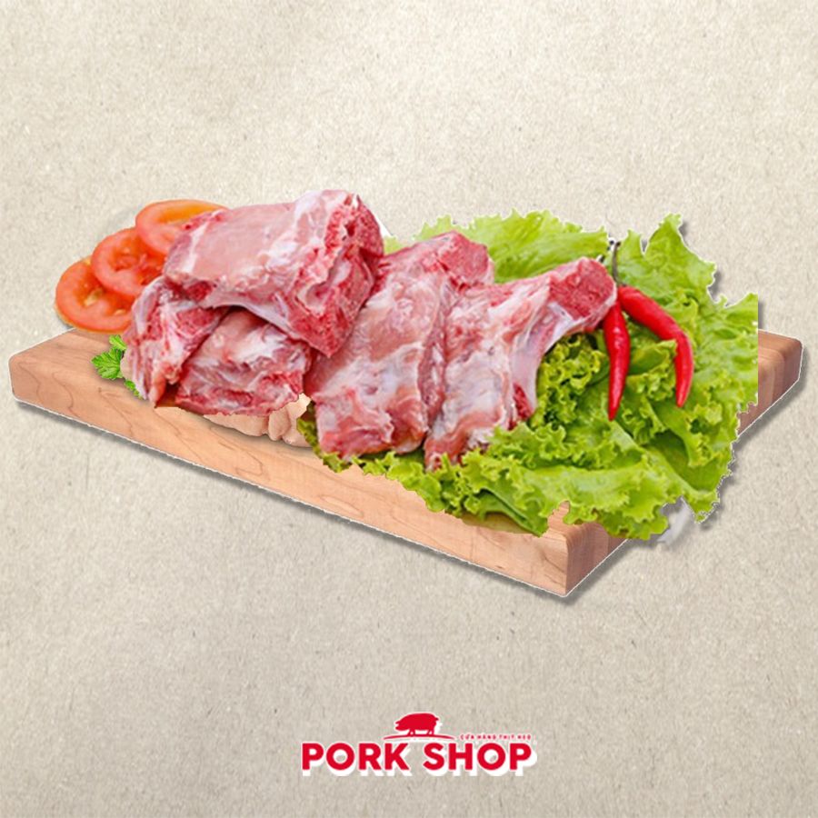 Xương sống lưng heo tươi 1kg - porkshop