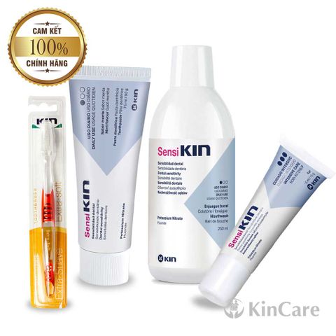 Full set sản phẩm chăm sóc răng nhạy cảm SensiKin và Kin ExtraSoft