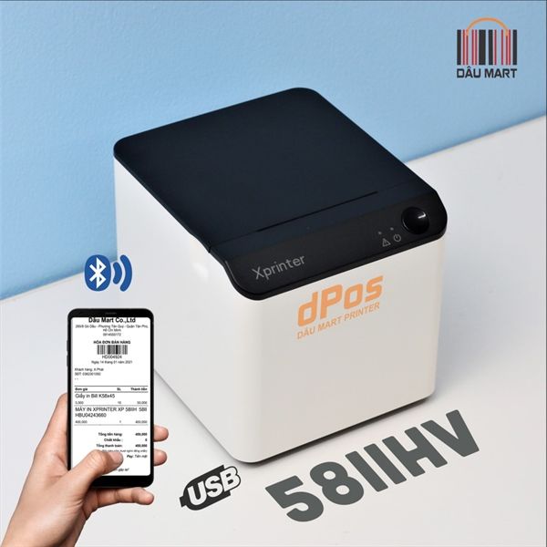 Máy in hóa đơn Bluetooth Xprinter 58IIHV