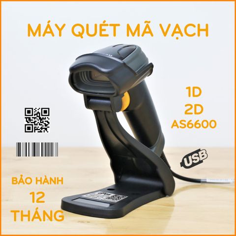  Máy quét 2D QR Code Antech AS6600 Scan mã QR 2D mã vạch Barcode 1D - Quét được mã trên màn hình điện thoại và máy tính 