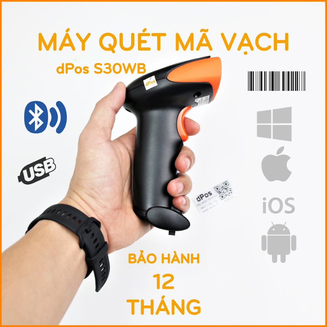 Máy Quét Không Dây + Bluetooth S30-1DWGB