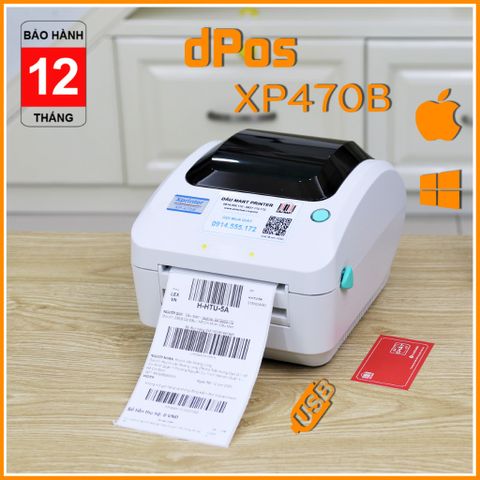  Máy in đơn hàng TMĐT Xprinter XP 470B in phiếu giao hàng vận chuyển Lazada Shopee Sendo Tiki GHTK VNPost 