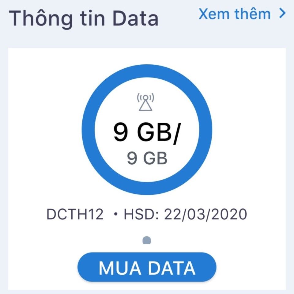 Nạp Gói DATA Mobifone Free 1 Năm Tặng 9GB/ Tháng