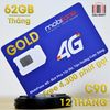 SIM 4G Mobifone C120 - C90 Tặng 62GB/Tháng Gọi Miễn Phí Không Giới Hạn