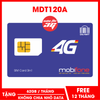 SIM 4G Mobifone MDT120A Trọn Gói 1 Năm Với 62GB/tháng