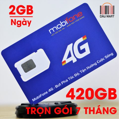  SIM 3G 4G Mobifone Trọn Gói 7 Tháng 420GB (2GB/Ngày) 