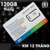 SIM 4G Viettel Tặng 120GB/Tháng KM 12 tháng (Free tháng đầu)