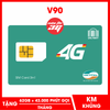 SIM 4G Viettel V90 V120 Tặng 62GB/Tháng và Miễn Phí 43.000 Phút Gọi