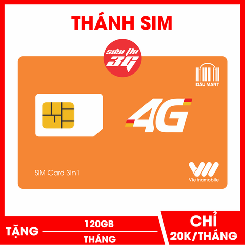  THÁNH SIM VietnamMobile tặng 120GB/tháng chỉ với 20K (Free tháng đầu) 