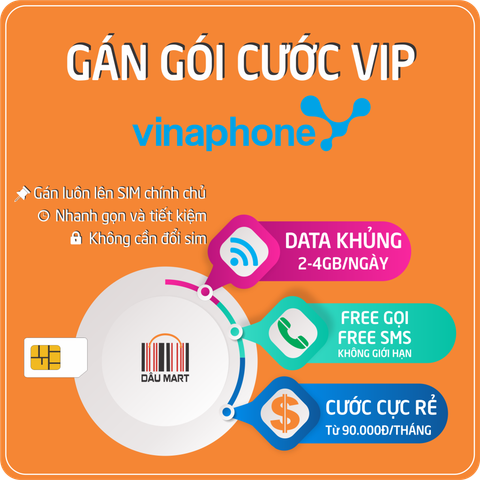  Dịch vụ gán gói cước HOT Vinaphone VD79 - VD89 - D60G - VD129 - VD149 vào SIM bạn đang dùng 