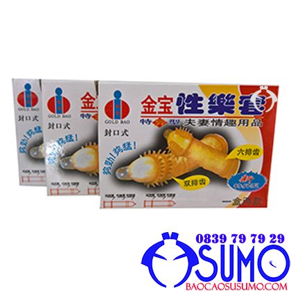 Bao cao su Gold gai lớn hộp 2 chiếc