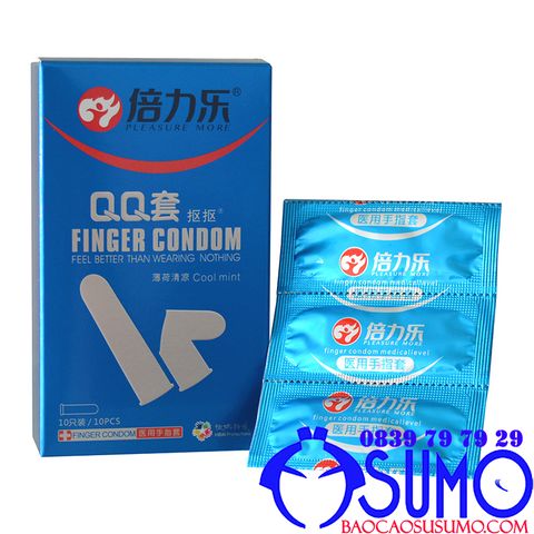 Bao cao su đeo ngon tay QQ finger condom bac ha Shop Sumo 0839797929
