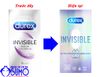 Bao cao su Durex Invisible Extra Lubricated mỏng mịn siêu bôi trơn hộp 10 chiếc