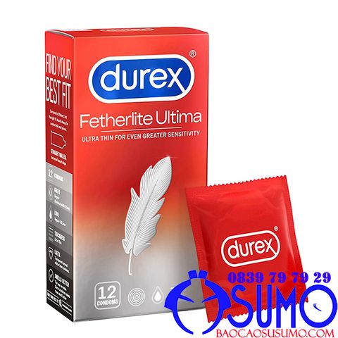 Bao cao su Durex Fertherlite ultima sieu mong chinh hang  hop 12 chiec