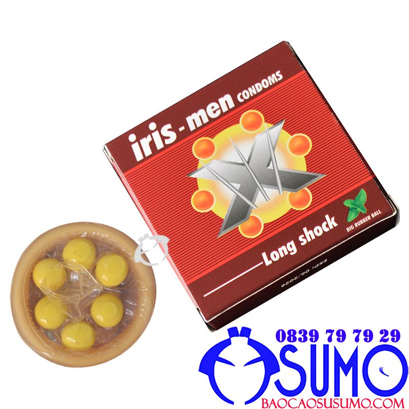 Bao cao su Iris-men Long shock 6 bi siêu to hộp 1 cái