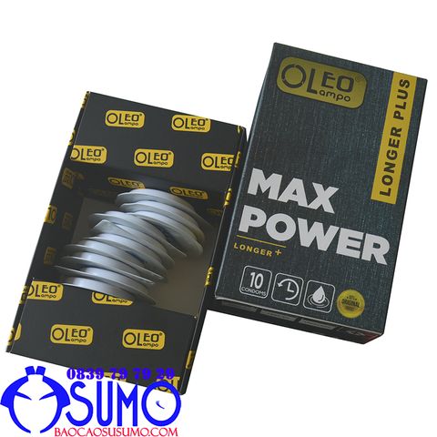 Bao cao su Oleo Lampo Max Power chính hãng gai nổi kéo dài thời gian hộp 10 cái 