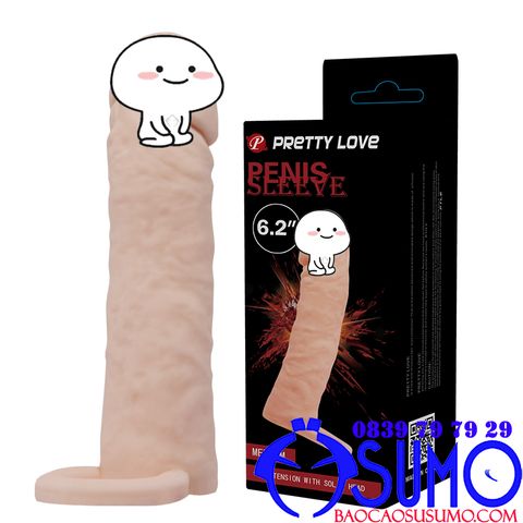 Bao don silicone Lybaile Penis Sleeve 6.2 mau da co quay deo cho nam Shop bao cao su Sumo Can Tho 0839797929