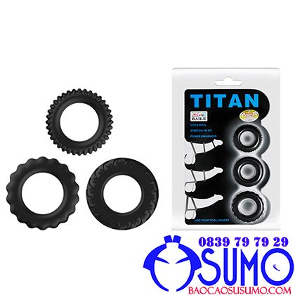 Bộ 3 vòng đeo titan dành cho nam-Shop bao cao su Sumo Cần Thơ, Điện thoại/Zalo/Viber: 0839797929