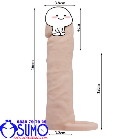 Bao don silicone Lybaile Penis Sleeve 6.2 mau da co quay deo cho nam Shop bao cao su Sumo Can Tho 0839797929 