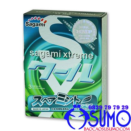 Bao cao su Sagami Xtreme Spearmint bac ha mat lanh Shop sumo 0839797929