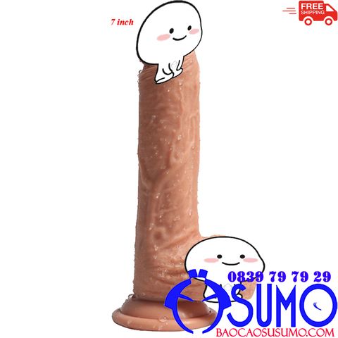 Duong vat gia khong rung mau da Realistic Dildo 7inch gia re Can Tho