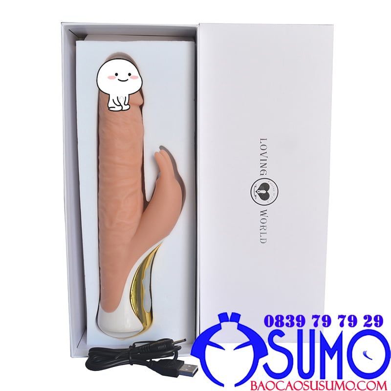 Dương vật giả Loving World silicone cao cấp rung ngoáy đa năng dành cho nữ