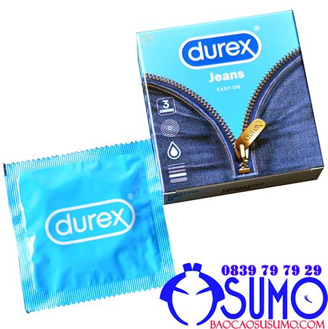 Bao cao su Durex Jeans Easy-on chính hãng cổ điển ôm sát hộp 3 chiếc