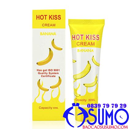 Gel bôi trơn Hot Kiss Banana hương chuối ngọt ngào chai 30ml