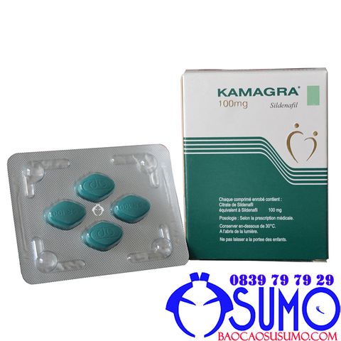 Thuốc hỗ trợ cương và kéo dài thời gian Kamagra 100mg vỉ 4 viên dành cho nam