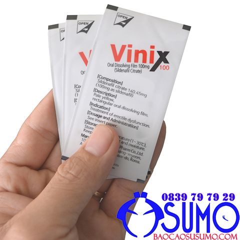 Tem ngậm Vinix 100mg chính hãng Hàn Quốc dành cho nam