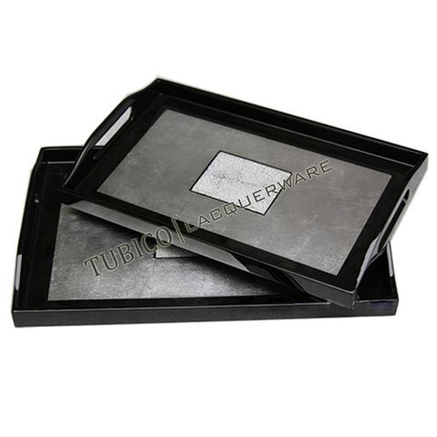  Silver lacquer tray 