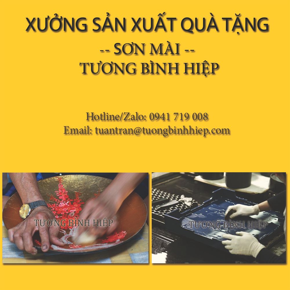 quà tặng sơn mài doanh nghiệp - xưởng sản xuất quà tặng sơn mài tương bình hiệp